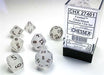 Frosted Clear/black Polyhedral 7-Die Set - Saltire Games