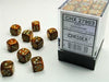 Glitter 12mm D6 Gold/silver Dice Block™ (36 dice) - Saltire Games