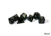 Opaque Black/Green 7-Die Set - Saltire Games