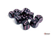 Opaque Black/Pink d6 Dice Block (12 Dice) - Saltire Games