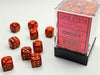 Scarab® 12mm D6 Scarlet™/gold Dice Block™ (36 dice) - Saltire Games