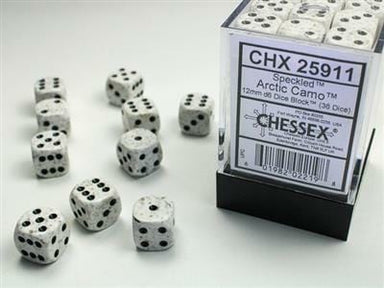 Speckled® 12mm D6 Arctic Camo™ Dice Block™ (36 dice) - Saltire Games