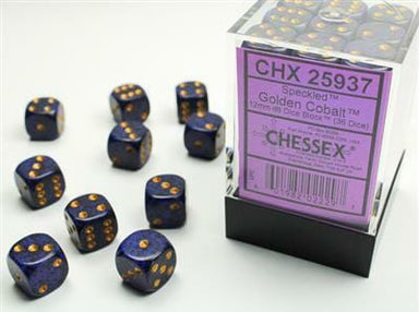 Speckled® 12mm D6 Golden Cobalt™ Dice Block™ (36 dice) - Saltire Games