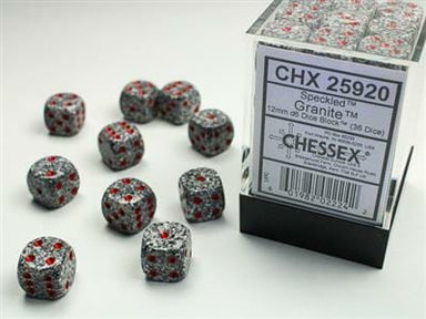 Speckled® 12mm D6 Granite™ Dice Block™ (36 dice) - Saltire Games