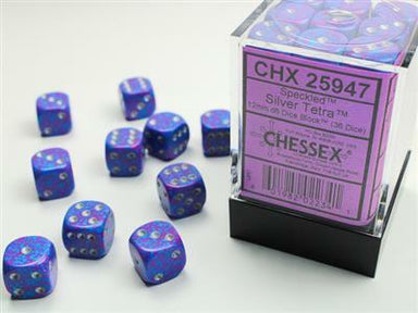 Speckled® 12mm D6 Silver Tetra™ Dice Block™ (36 dice) - Saltire Games