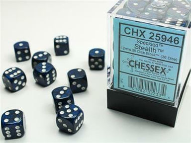 Speckled® 12mm D6 Stealth™ Dice Block™ (36 dice) - Saltire Games