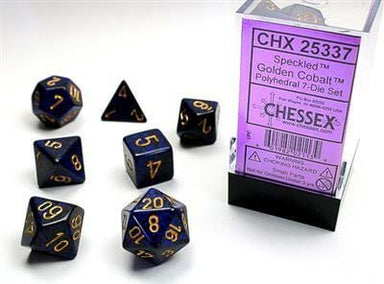 Speckled® Polyhedral Golden Cobalt™ 7-Die Set - Saltire Games
