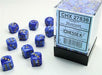 Vortex® 12mm D6 Blue/gold Dice Block™ (36 dice) - Saltire Games