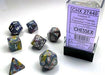 Festive Carousel/white Polyhedral 7-Die Set - Saltire Games