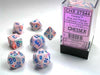 Festive Pop Art/blue Polyhedral 7-Die Set - Saltire Games