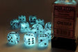 Ghostly Glow™ 16mm D6 Pink/silver Dice Block™ (12 dice) - Saltire Games