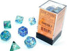 Nebula® Polyhedral Oceanic™/gold Luminary™ 7-Die Set - Saltire Games
