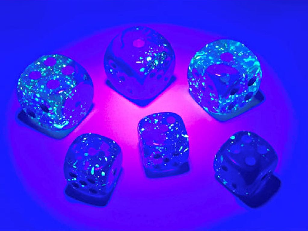 Gemini® 12mm D6 Blue-Blue/light blue Luminary™ Dice Block™ (36 dice) - Saltire Games