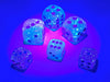 Gemini® 12mm D6 Gel Green-Pink/blue Luminary™ Dice Block™ (36 dice) - Saltire Games