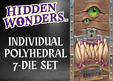 Dice - Mystery - Plastic Chessex Hidden Wonders™ Assorted 7-Die Polyhedral Set