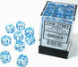Borealis Icicle/light blue Luminary 12mm d6 Dice Block (36 dice) - Saltire Games