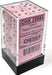 Chessex 16mm d6 Dice Set: Opaque - Pastel Pink/Black (12) - Saltire Games