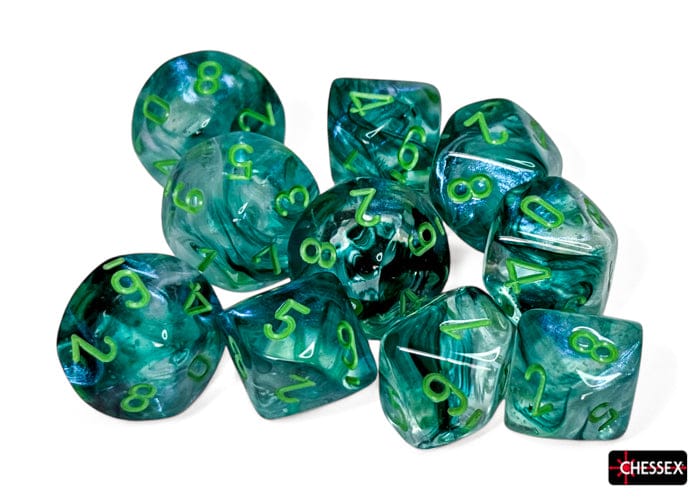Borealis Kelp/light green Luminary d10 Set - Saltire Games