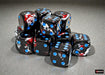 Brush Dark Side/blue d6 Dice Block (12 Dice) - Saltire Games