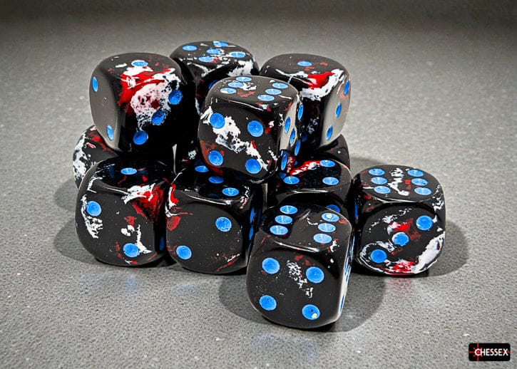 Brush Dark Side/blue d6 Dice Block (12 Dice) - Saltire Games