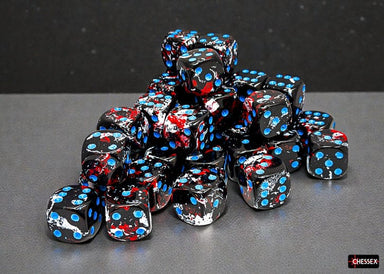 Dice - Plastic Chessex Default Brush Darkside/blue d6 Dice Block (36 Dice)
