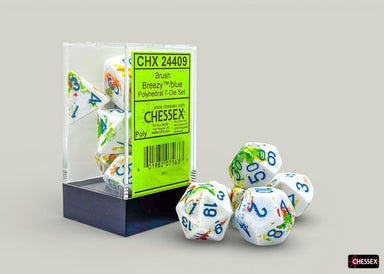Brush Polyhedral Breezy/blue 7-Die Set - Saltire Games