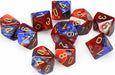 Gemini 2: Blue Red/Gold D10 Set - Saltire Games
