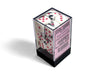 Gemini Black-White/pink d6 Dice Block (12 Dice) - Saltire Games