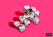 Gemini Black-White/pink d6 Dice Block (12 Dice) - Saltire Games