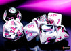 Gemini Black-White/pink Polyhedral 7-Die Set - Saltire Games