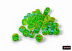 Gemini Plasma Green-Teal/orange Luminary 12mm d6 Dice Block (36 dice) - Saltire Games