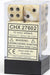 Marble 16mm D6 Ivory/black Dice Block™ (12 dice) - Saltire Games