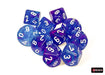 Nebula Aura/white Luminary d10 Set - Saltire Games