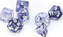 Nebula® Polyhedral Black/white 7-Die Set - Saltire Games