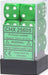 Opaque 16mm D6 Green/white Dice Block™ (12 dice) - Saltire Games