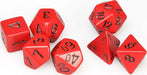 Opaque Polyhedral Red/black 7-Die Set - Saltire Games
