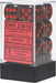 Translucent 16mm D6 Smoke/red Dice Block™ (12 dice) - Saltire Games