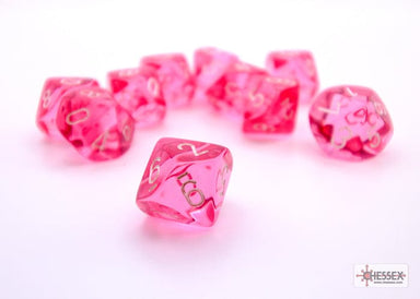 Dice - Plastic Chessex Default Translucent Pink/white d10 Set