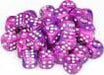 Festive® 12mm D6 Violet/white Dice Block™ (36 dice) - Saltire Games