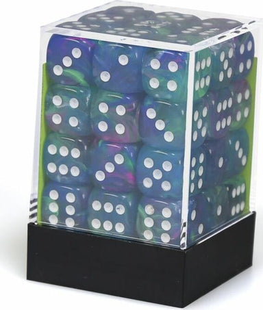 Festive® 12mm D6 Waterlily™/white Dice Block™ (36 dice) - Saltire Games