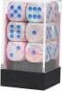 Festive® 16mm D6 Pop Art™/blue Dice Block™ (12 dice) - Saltire Games