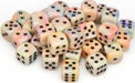 Festive Circus/black 12mm d6 Dice Block (36 dice) - Saltire Games