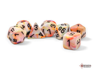 Festive® Mega-hedral™ Circus™/black 7-Die Set - Saltire Games