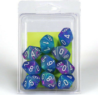 Festive Waterlily White d10 set - Saltire Games