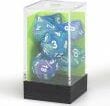 Festive Waterlily/white Polyhedral 7-Die Set - Saltire Games