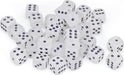 Frosted™ 12mm D6 Clear/black Dice Block™ (36 dice) - Saltire Games