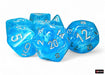 Luminary Mega-hedral Sky/silver Luminary 7-Die Set - Saltire Games