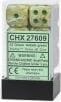 Marble 16mm D6 Green/dark green Dice Block™ (12 dice) - Saltire Games