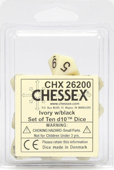 Opaque: Ivory/Black 10d10 - Saltire Games