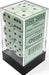 Opaque Pastel Green/black 16mm d6 Dice Block (12 dice) - Saltire Games